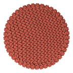 Wynne - Round Knitted Outdoor / Indoor Pouf - Orange