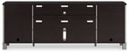 Darborn - XL TV Stand W/Fireplace Option - Gray / Brown