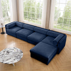 Contemporary Elegant Sofa With Storage And Ottoman