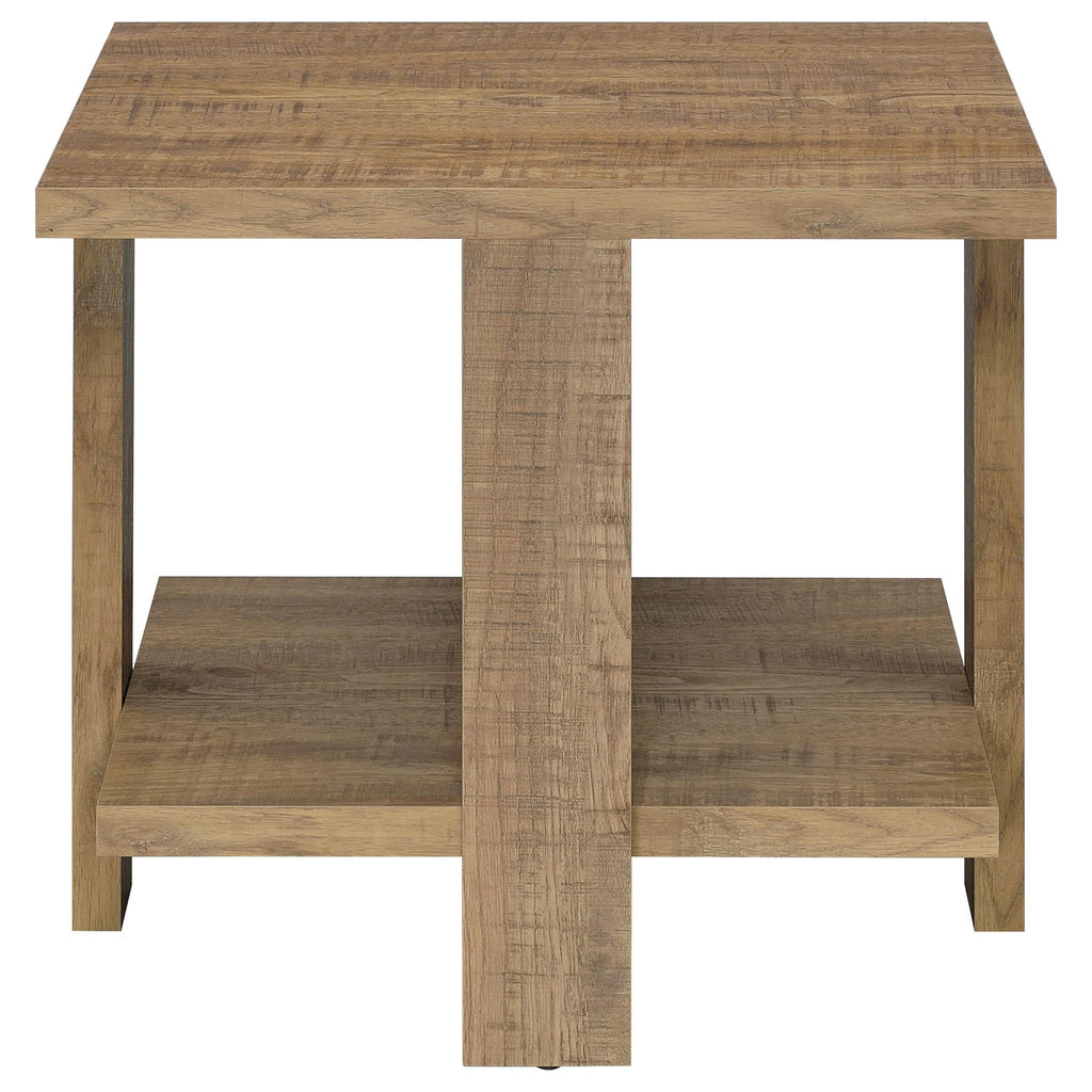 Dawn 2-piece Round Coffee and End Table Set Mango Brown
