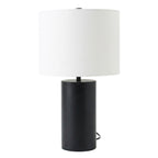 Aura - Table Lamp With On / Off Switch Block Base - Black / White