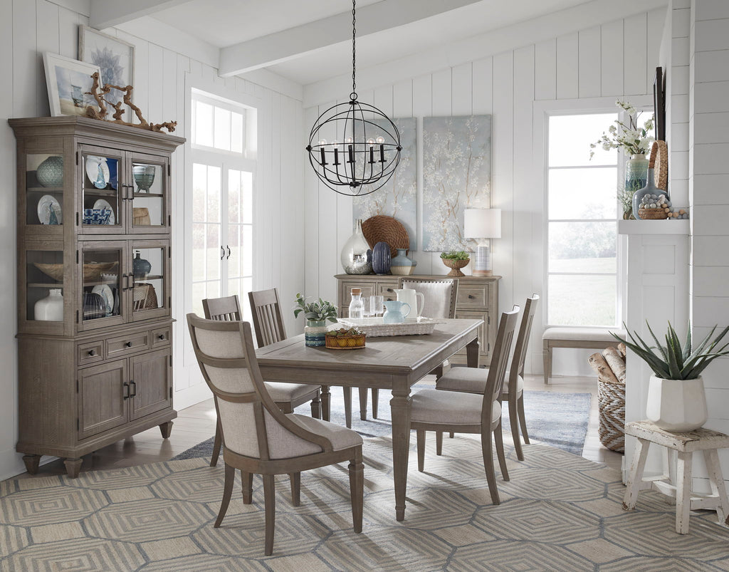 Lancaster - Dining Arm Chair With Upholstered Seat & Back (Set of 2) - Dovetail Gray