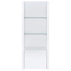 Jude 3-shelf Engineered Wood Media Tower High Gloss White