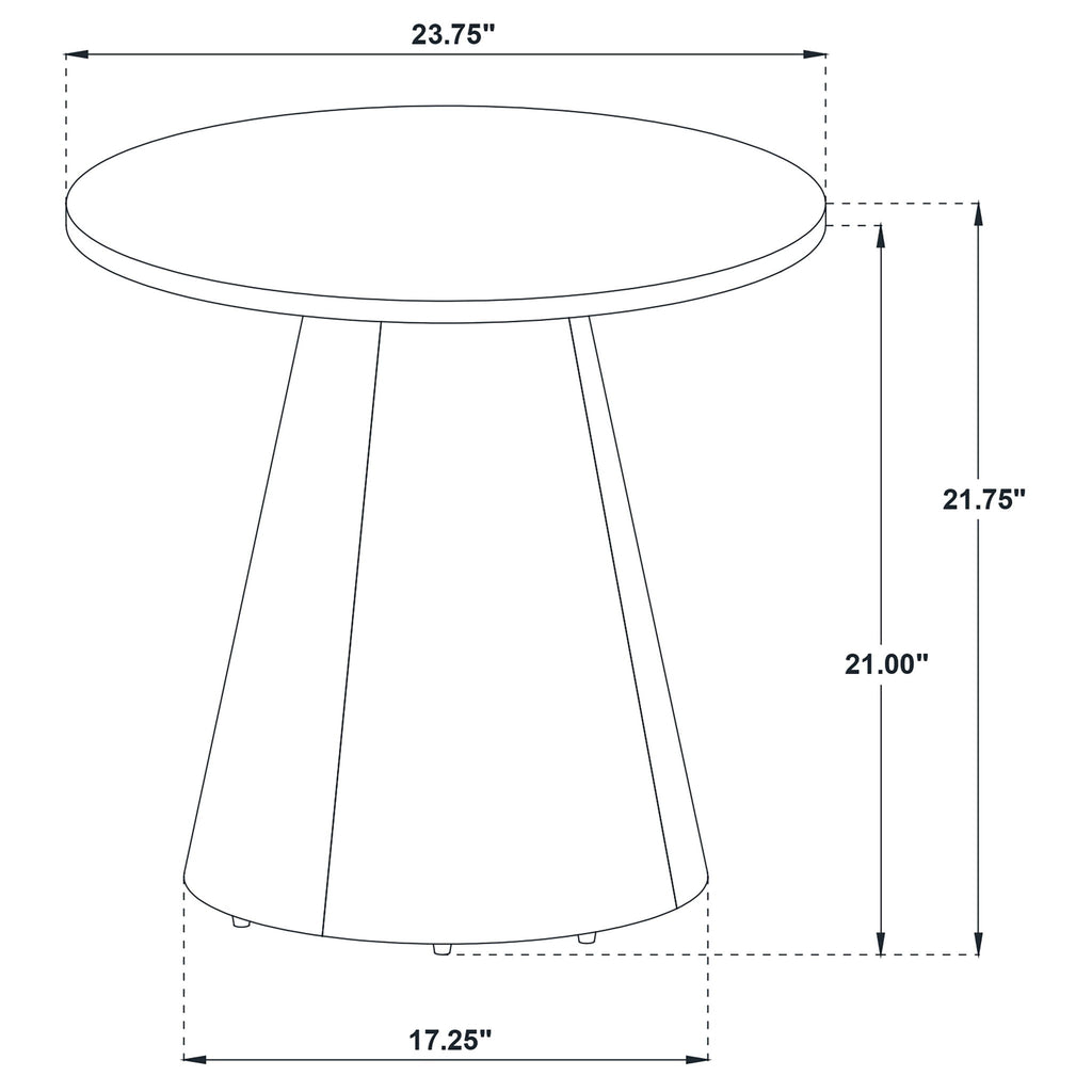 Franklin Round Wood Pedestal Side End Table Dark Brown