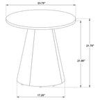 Franklin Round Wood Pedestal Side End Table Dark Brown