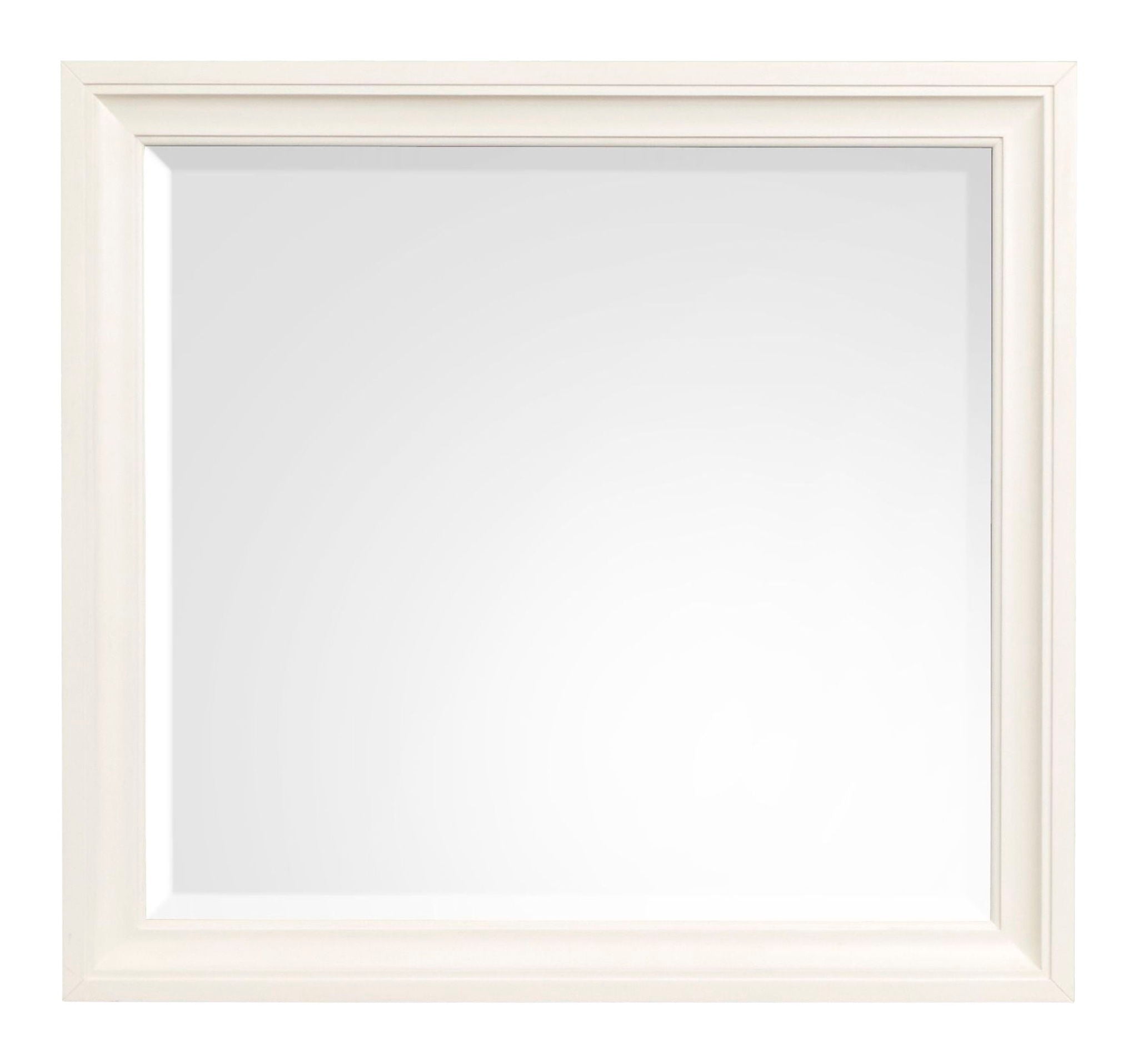 Kingston - Landscape Mirror - Whisper White And Cerused Nutmeg