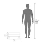 Coffee Table 1 Shelf, 4 Legs - Black