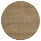 Adina Round Wood Side End Table Distressed Light Brown