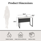 Sorina - Writing Desk - White / Light Oak
