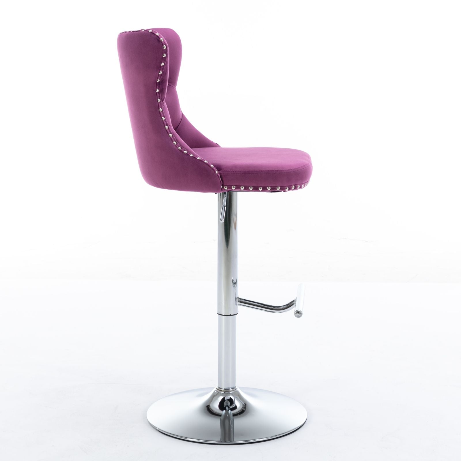 Swivel Barstools Adjusatble Seat Height From 25-33", Modern Upholstered Base Bar Stools With Backs Comfortable Tufted For Home Pub And Kitchen Island (Set of 2)