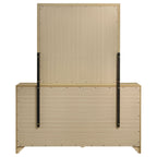 Hendricks 6-drawer Bedroom Dresser and Mirror Light Oak