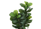 41" Tall, Artificial Plant, Fiddle Tree, Indoor, Faux, Fake, Floor, Greenery, Potted, Real Touch, Decorative - Green / Black