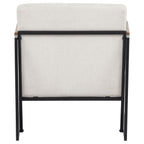 Monsen Fabric Upholstered Metal Frame Accent Chair Ivory