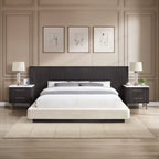 Clayten - Queen Bed - Beige / Espresso