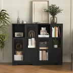 Modern Cabinet With Glass Doors And Drawer