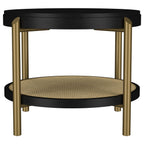 Arini 3-piece Round Coffee and End Table Set Black