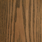 Franklin Round Wood Pedestal Side End Table Grey and Dark Brown