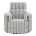 Emee - Glider Recliner With Swivel - Gray Corduroy