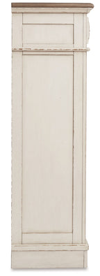 Realyn - Five Drawer Chest - White / Brown / Beige