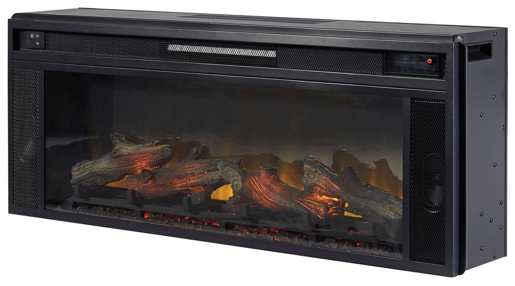 Black Rectangular Electric LED Fireplace Insert 43.0"W x 8.5"D x 16.75"H
