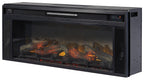 Black Rectangular Electric LED Fireplace Insert 43.0"W x 8.5"D x 16.75"H