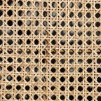 Rattan Dining Chair (Set of 2) - Black Multi