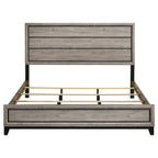 Valen Wood Eastern King Panel Bed Light Taupe