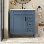Bathroom Vanity With Sink, Cabinet With 2 Drawers And Adjustable Shelf