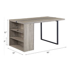 Patwin - Dining Table - Gray Oak & Black