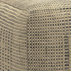 Delilah - Square Woven Pouf - Natural