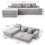 Modern L - Shaped Sectional Couch With Memory Foam