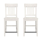 Slat Back Counter Stools (Set of 2) - White