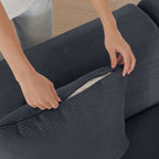 L Shaped Modular Sectional Sofa And Movable Ottoman