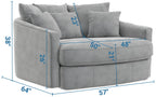 Matty - Round Accent Cuddle Chaise