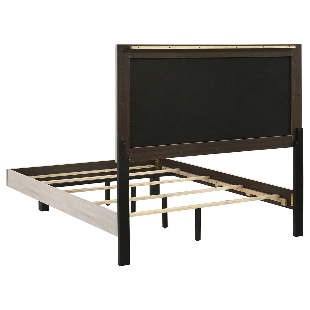 Trenton 54-inch Wood Full Panel Bed Rustic Cream