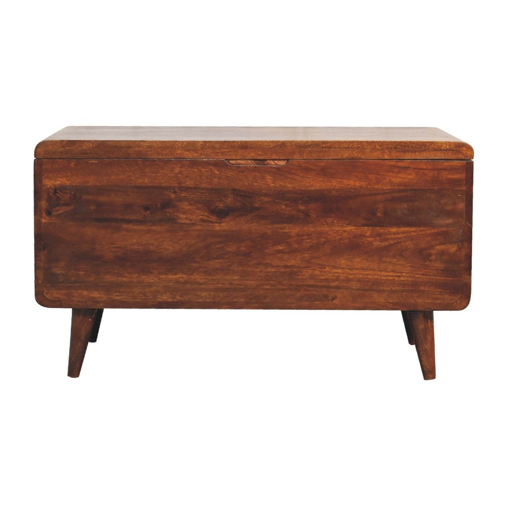 Curved Blanket Box - Chestnut