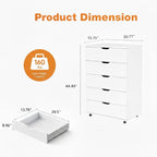 Modern 5 Drawer Dresser With Wheels