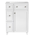 Transitional Style Bathroom Vanity Cabinet With Ceramic Sink