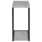 Beck Engineered Wood C-Shape Sofa Side Table Cement