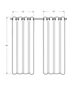 2 Pieces Set, Curtain Panel, Room Darkening, Grommet, Contemporary & Modern