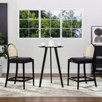 Panama - Curved Back Cane Counter Stool (Set of 2)