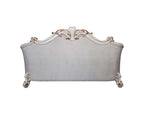 Vendome II - Sofa With 6 Pillows - Two Tone Ivory Fabric & Antique Pearl