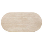 Leonardo - Dining Table - Travertine Top & Dark Oak