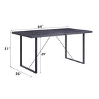 Nakula - Dining Table - Gray Oak & Black