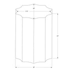 Drum Accent Side Table, Stylish Scalloped Design