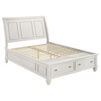 Sandy Beach 4-piece Queen Bedroom Set Cream White