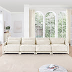 Elegant Sofa With Ergonomic Design And Lumbar Pillows