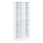 Cabra 4-door LED Curio Display Cabinet White High Gloss
