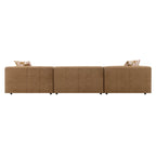 Zoey - Modular - LF Arm Chair With Pillow - Chocolate Suede