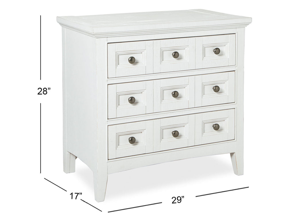 Heron Cove - Two Tone Drawer Nightstand - Chalk White And Dovetail Gray